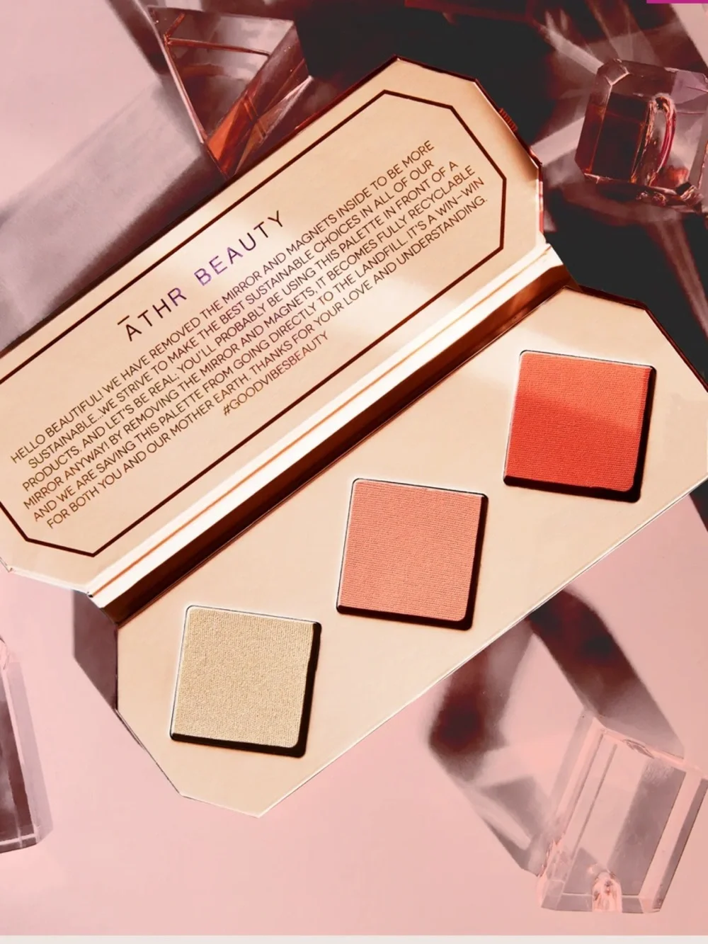 Athr Beauty Crystal Charged Cheek Blush Palette in Amber BNIB